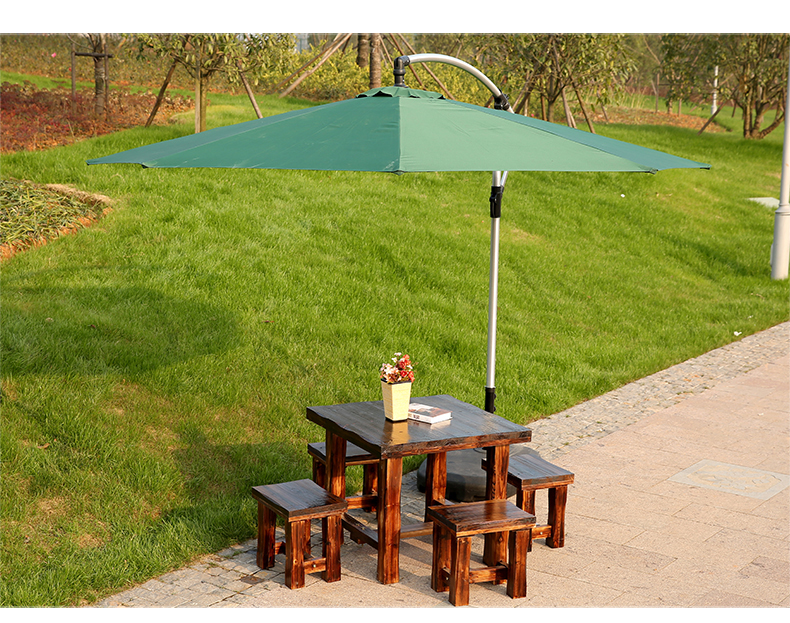 休闲花园桌椅阳台碳化木防腐木复古咖啡厅茶座实木餐桌椅套装 户外