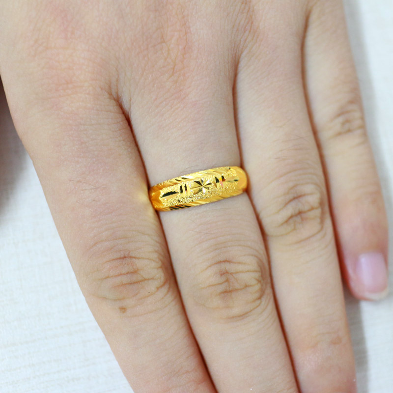 千影珠宝纯黄金戒指9999足金男女款结婚首饰品纯金真金饰品戒子送老公