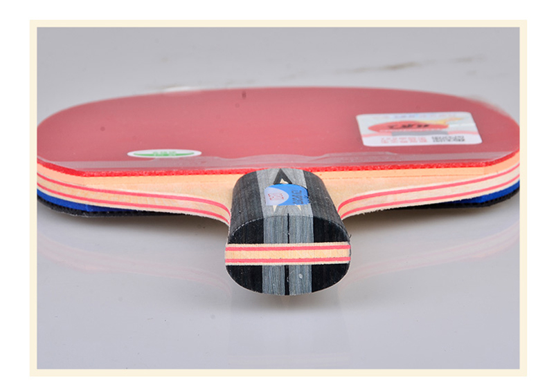 729乒乓球拍2040友谊进攻型7层纯木单只四星 直拍/短手柄(赠 圆形拍套