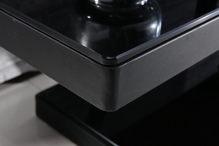 玻璃时尚简约现代客厅茶几组合套装大小户型客厅家具黑色白色烤漆1