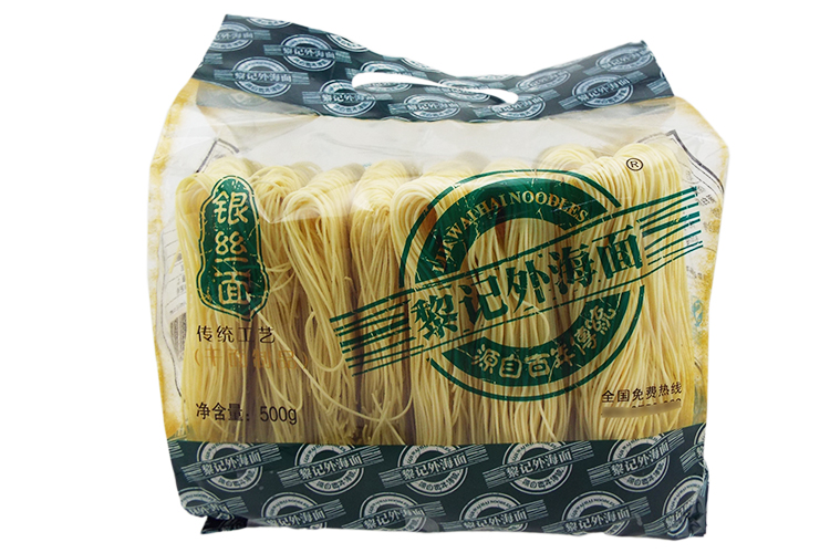银丝面 500g袋装 非油炸待煮面条 炒面拌面 早餐面条 黎记外海面1_ 7