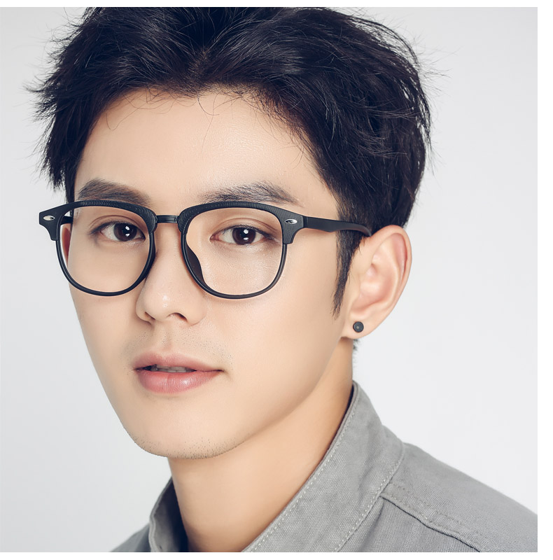 iwess眼镜框男近视全框 大脸男士韩版潮时尚装饰超轻tr90复古商务眼镜