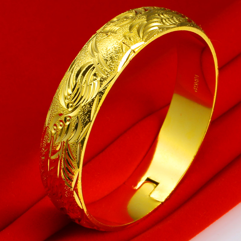 千影珠宝仿金手镯龙凤镯女款妈妈款送婆婆送老人仿真首饰仿金龙凤镯子