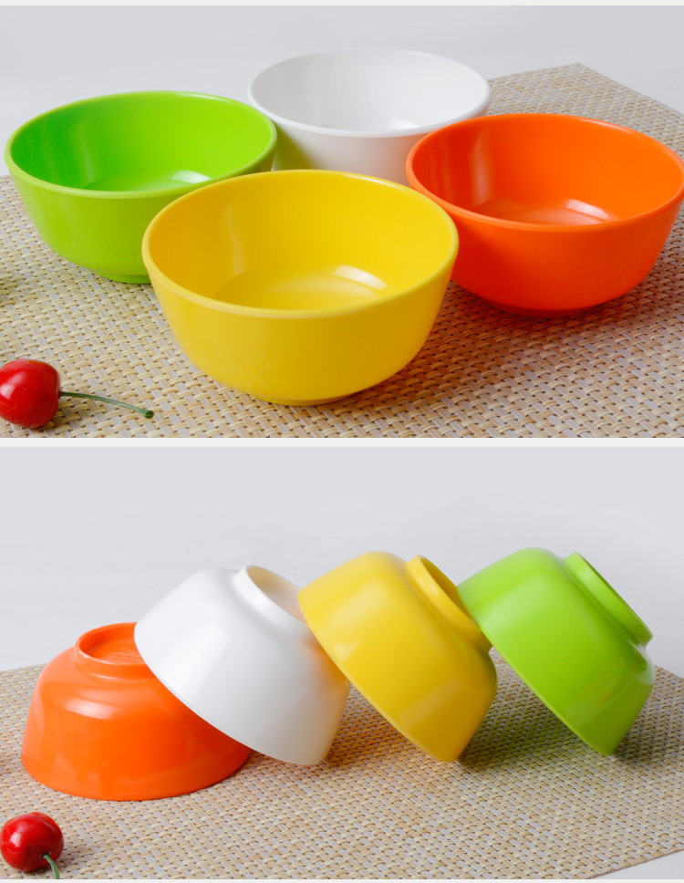 翰邦方元(hbfy) a5密胺彩色小碗快餐米饭碗汤碗仿瓷塑料小碗儿童碗