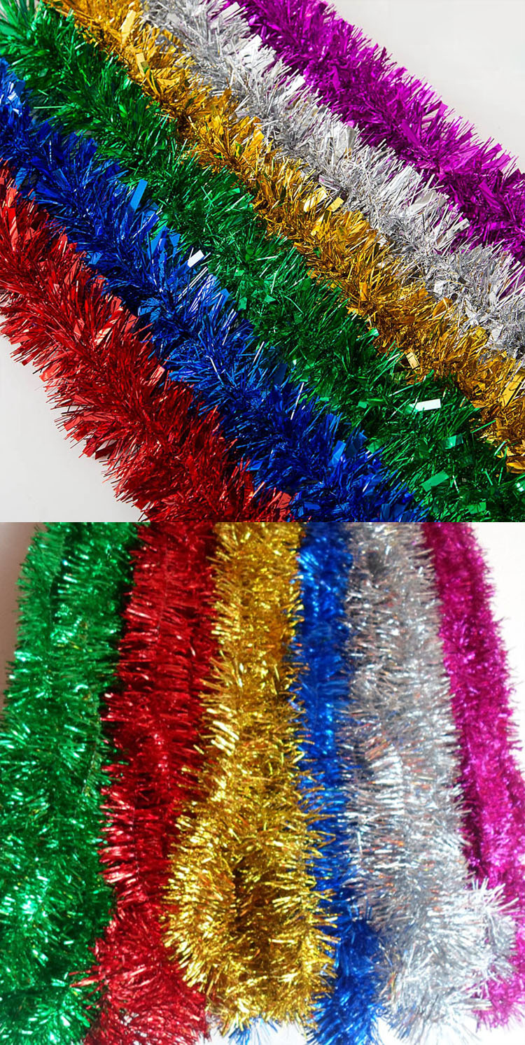 喜艾林 装饰彩条塑料拉花圣诞树装饰用品婚庆庆典装饰布置彩色毛条