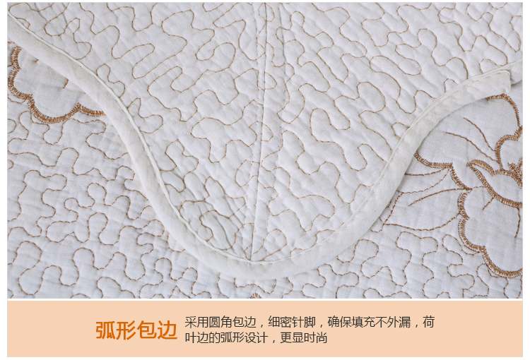 
                                        福巢 欧式沙发垫 坐垫 椅垫 全棉绣花布艺沙发巾 加厚防滑秋冬经典纯色 雅白 90*90CM一片                