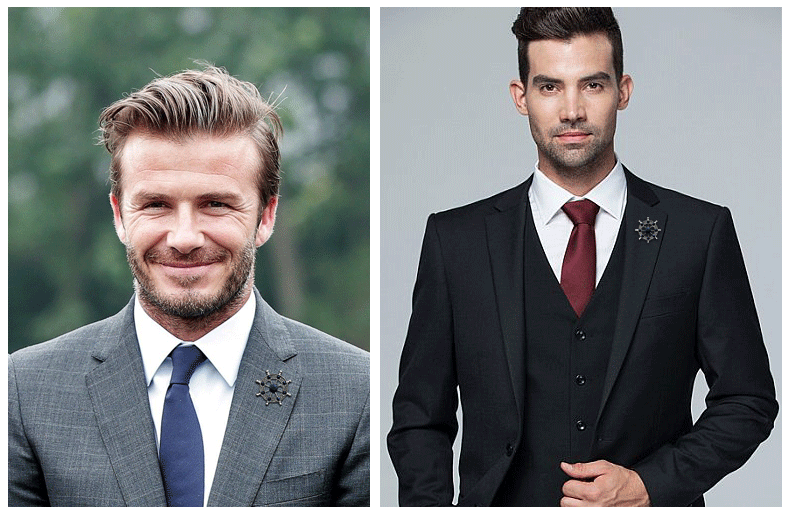 雅蝶娜 男士胸针胸花 海军风水钻船舵西服复古胸章领针扣针 欧美潮人