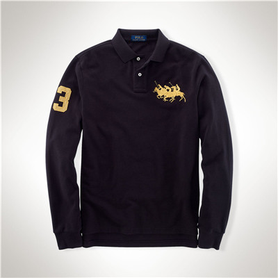 保罗拉夫劳伦(polo ralph lauren) 长袖polo衫 43537586 黑色金标 xl