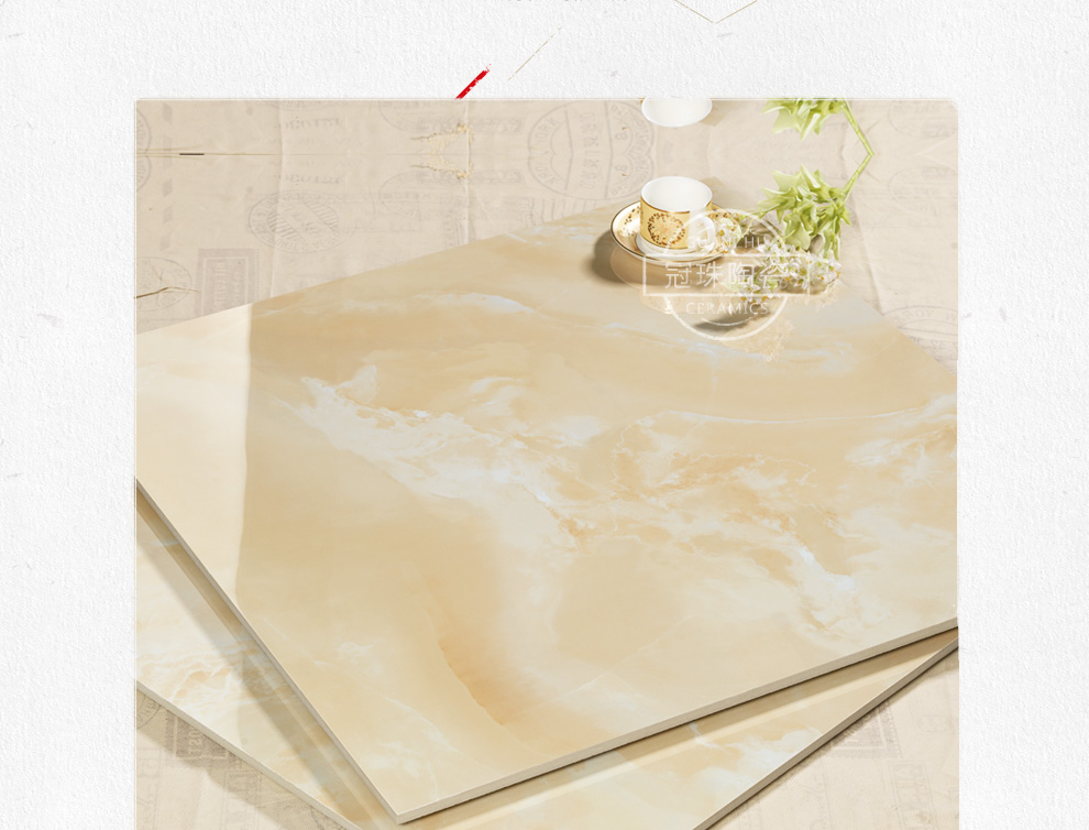 冠珠汉尼白玉全抛釉地砖800x800客厅简约欧式瓷砖地板砖gf-diq1t80503