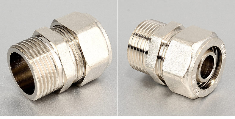 turlee特立铜管件1620铝塑管接头三通直接弯通4分6分接头铜管件接头