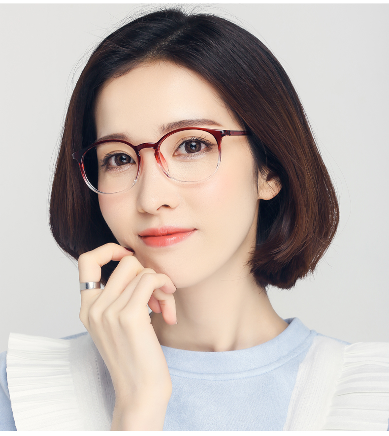 iwess平光平面眼镜框女款近视超轻韩版潮复古圆脸学生镜架大小装饰