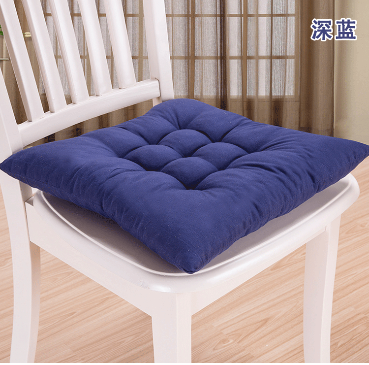 华庭丽娜抱枕靠垫坐垫餐椅垫 深蓝 40cm*40cm