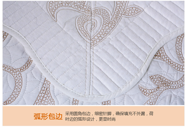 
                                        福巢 欧式沙发垫 坐垫 椅垫 全棉绣花布艺沙发巾 加厚防滑秋冬经典纯色 雅白 90*90CM一片                