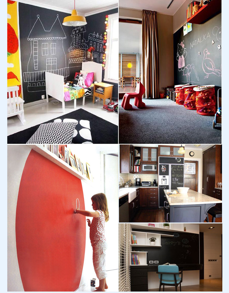 居师傅水性彩色黑板漆 乳胶漆墙面木器儿童粉笔油漆翻新环保涂料 黄色