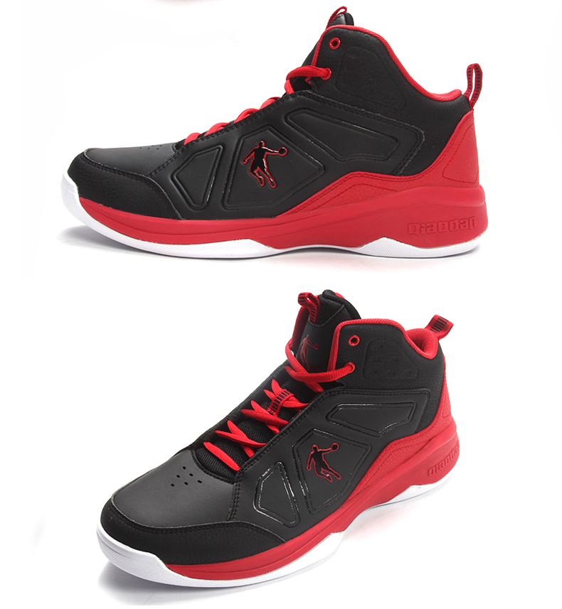 正品乔丹篮球鞋男中高帮透气运动鞋外场耐磨减震球星战靴 白色/黑色