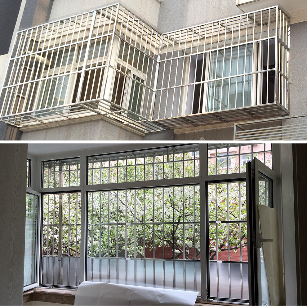 门窗港 北京上海广州无锡防盗窗 防盗护栏窗户护栏 304不锈钢围栏防护
