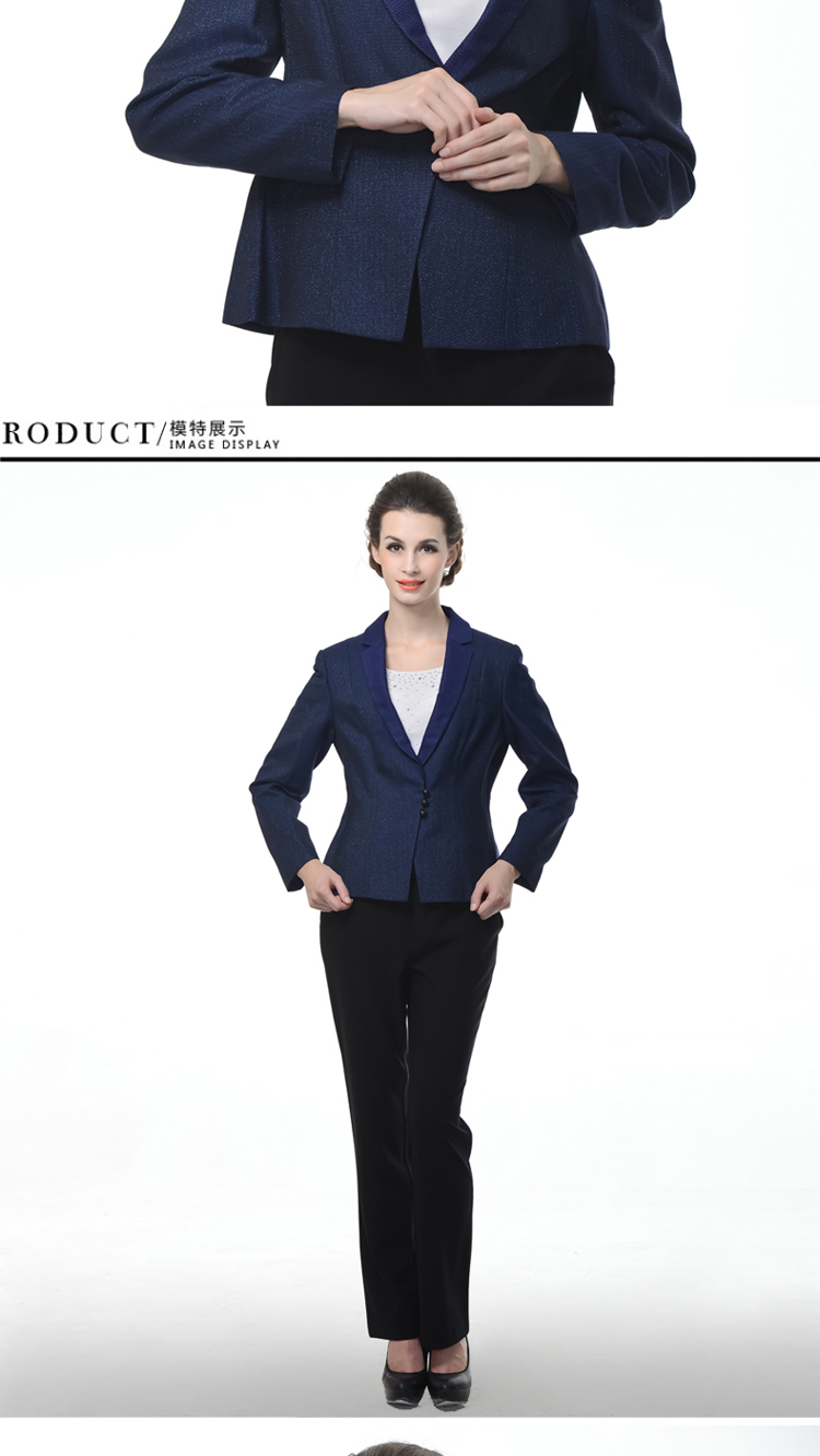 赛斯特女装 西服领修身毛呢上衣 S0228J 兰色 CXL(170/100)