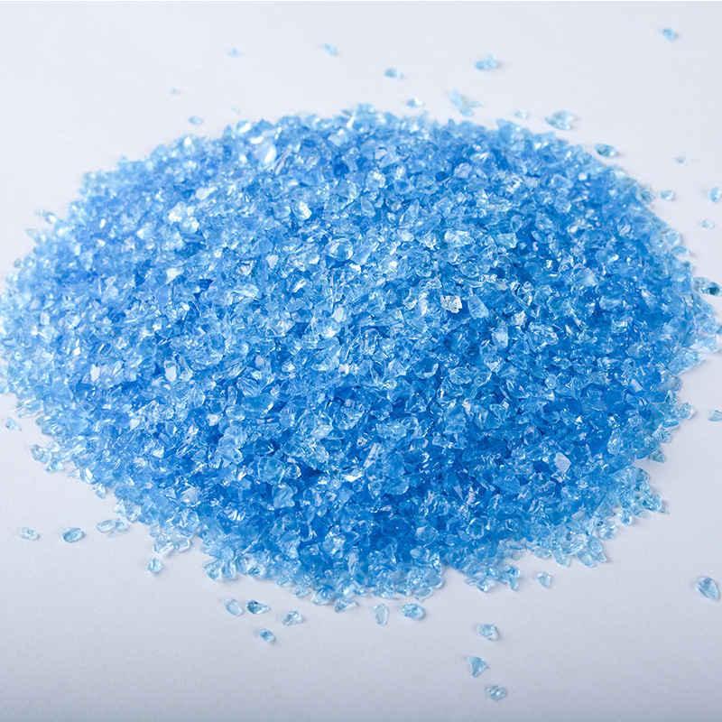 石头贝壳蓝砂水族箱造景底砂玻璃砂生态布景造景装饰造景蓝沙1000克