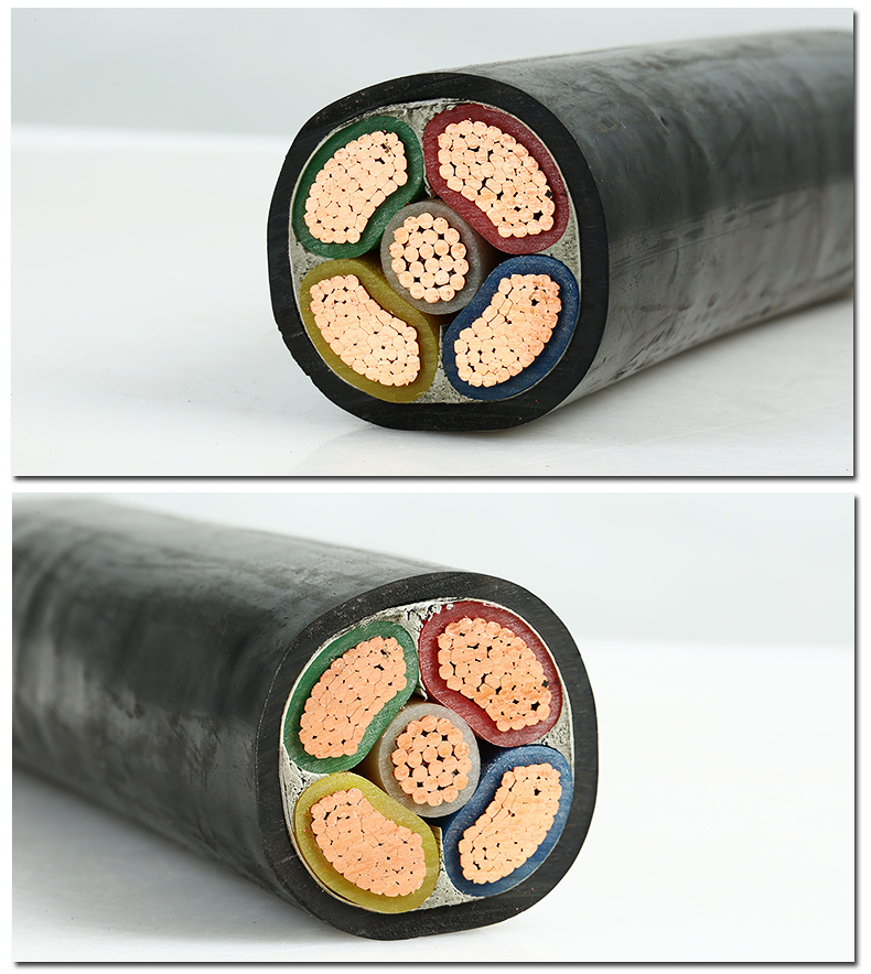 电缆线五芯国标铜芯电缆yjv41芯16平25平35平50平70平方三相五线vv