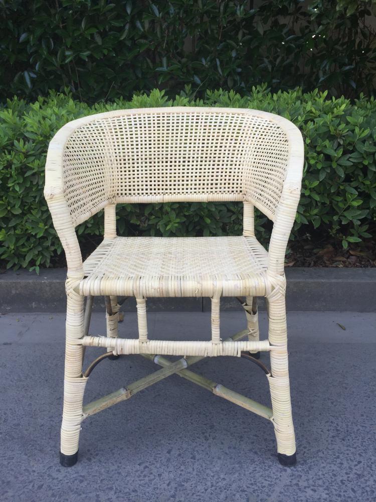 欧呈家具 藤椅圈椅电脑椅老人椅办公椅天然休闲藤椅子老式复古藤椅 加