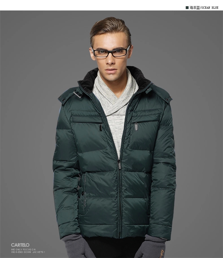 卡帝乐鳄鱼cartelo2014冬季新品短款商务休闲男士