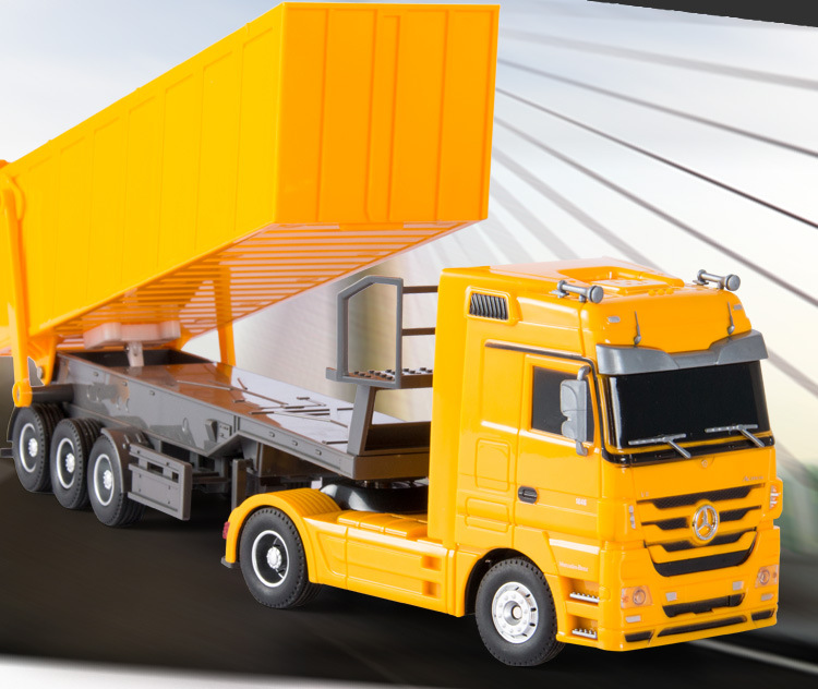 青艺 遥控车自卸车货柜车卡车玩具汽车奔驰遥控大卡车自卸货柜车工程