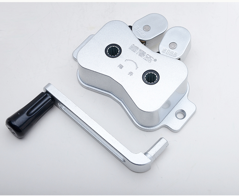 晒得乐 升降晾衣架维修配件 双三杆晒衣架手摇器 安装孔距11.