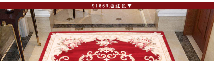 
                                        青格勒 客厅茶几地毯 新西兰羊毛餐厅书房床边地毯 欧式立体雕花 9128W驼色 1800*2400MM                