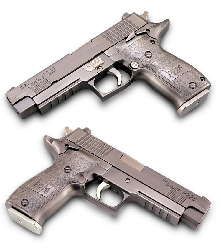 1911手枪银色(配合金箱子 5颗弹模)