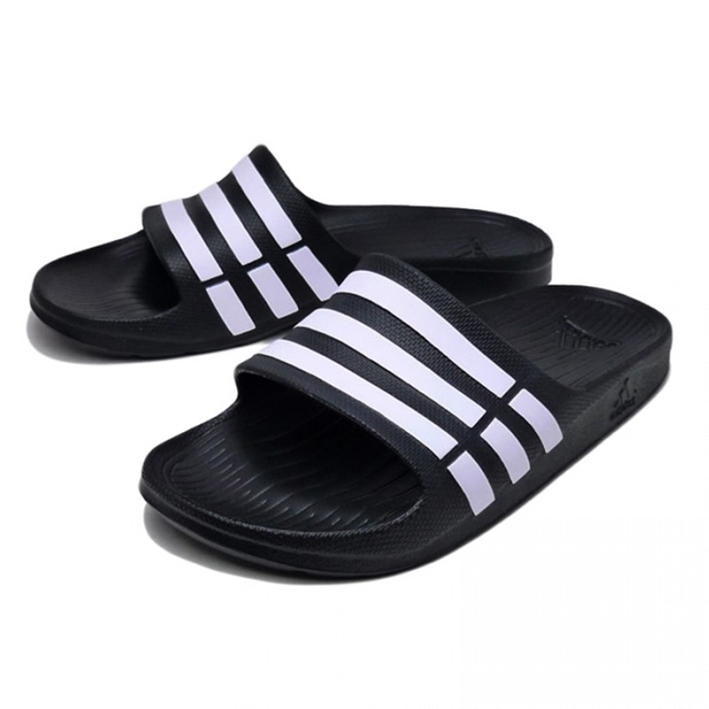 adidas阿迪达斯澡堂拖三条杠黑白休闲拖鞋洗澡拖鞋男女g1589042