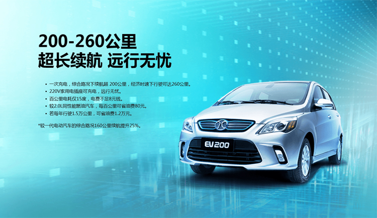 【与京东618e起聚惠】北汽新能源 纯电动汽车 ev200 购车订金 轻快版