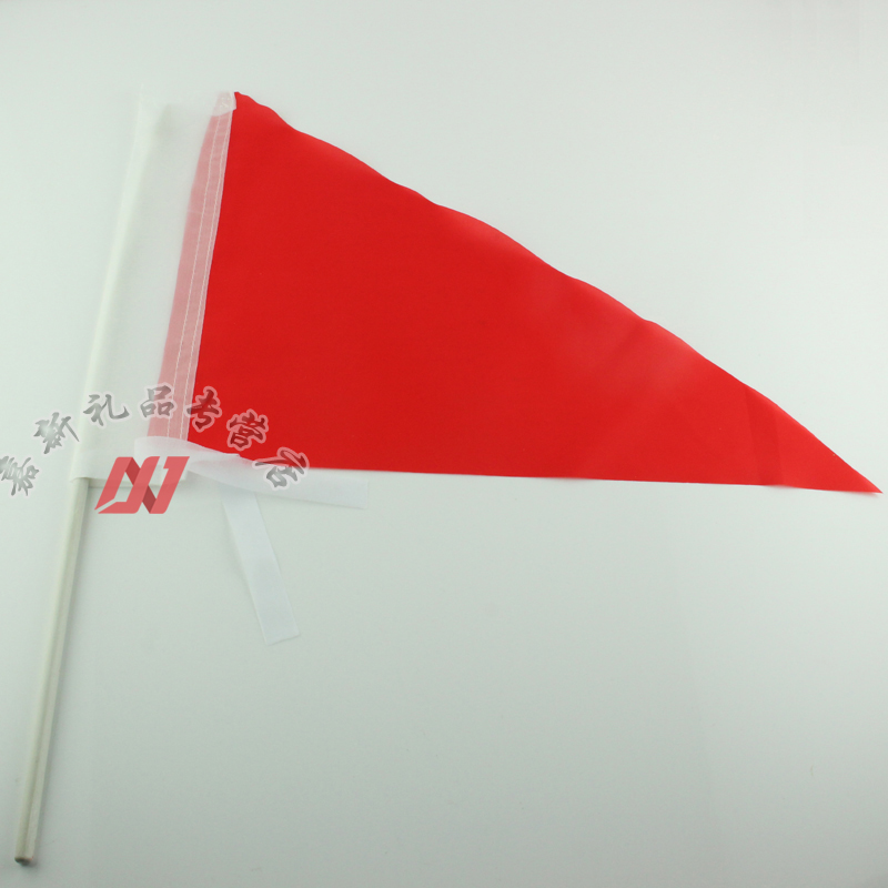 姒桀三角小红旗 长方形指挥旗(5种颜色可选择)手摇旗30*40cm纯色发令