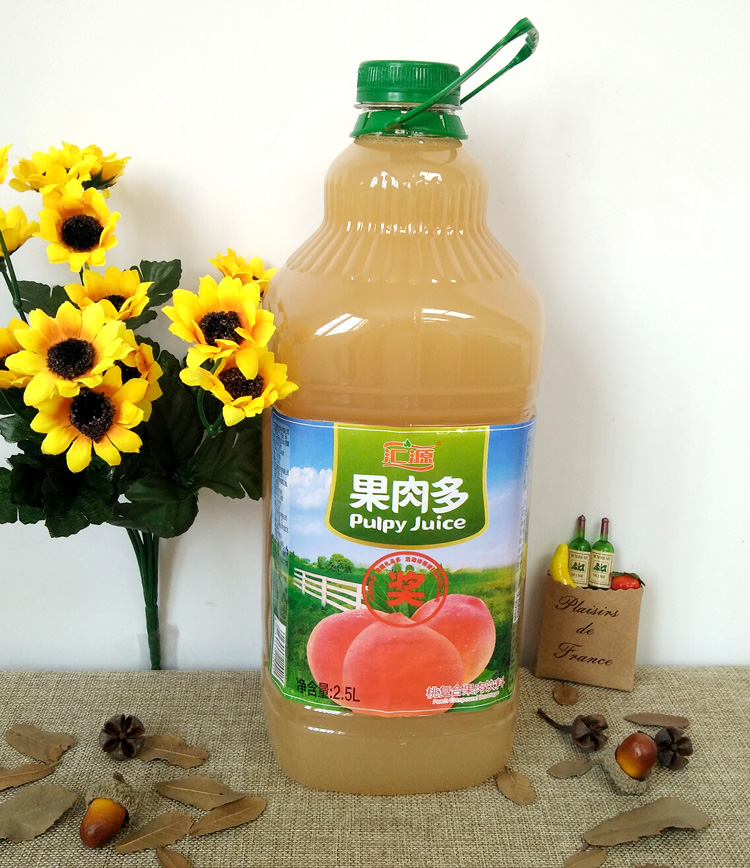5l*6桶整箱果汁桃复合果肉果汁饮料大瓶装家宴聚餐婚宴饮品备用