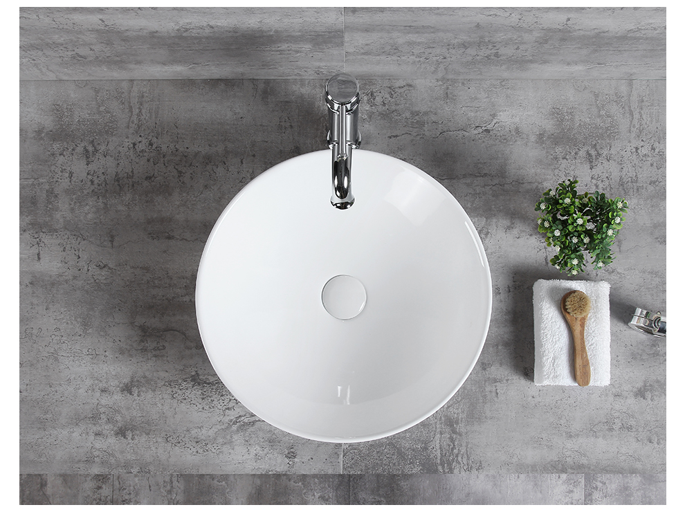 fancona/梵科纳 台上盆圆形 白色台盆 超薄洗手盆艺术盆 陶瓷洗面盆