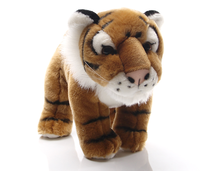 宝诚达动物游乐园正版仿真大老虎毛绒玩具小白虎公仔趴趴虎玩偶布娃娃