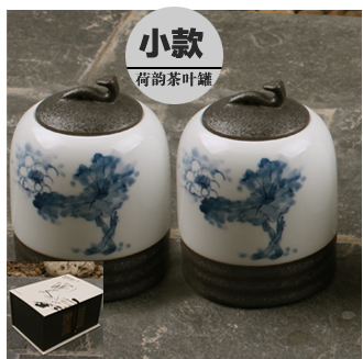 
                                        家茗茶具 精品礼盒手绘茶叶罐 储物罐 A-东之韵大号                