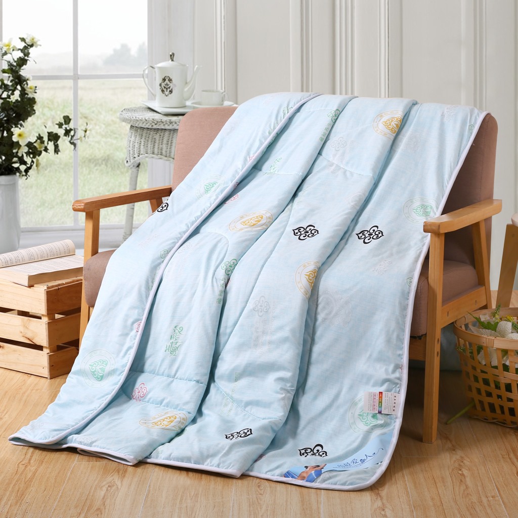 高档清香夏被单人 化纤被 学生夏凉被空调被 幸运树-黄 150*200