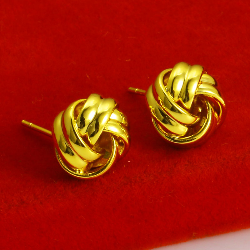 耳钉耳饰仿金子新娘结婚首饰金饰品送礼送朋友送亲人中国结型颜色真