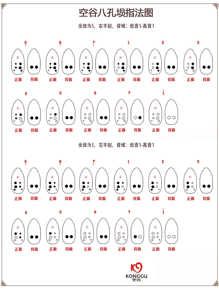 奇宝居空谷埙 八孔埙 梨形演奏埙 埙八孔 适合初学 g调左起