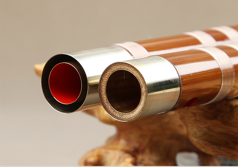 奇宝居 笛子 双插横笛 白铜牛角笛子f调 笛子初学乐器 s199 g调