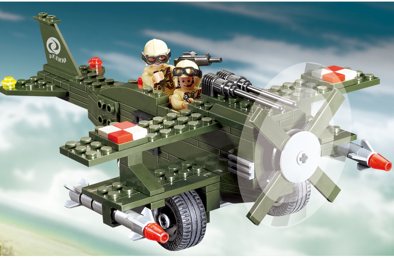 启蒙(enlighten)积木军事系列坦克火箭飞机男孩 儿童智力拼装 兼容