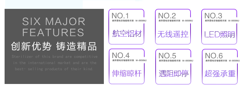 美伴居晾衣机 电动晾衣架一建升降智能阳台全自动遥控晒衣架效果图