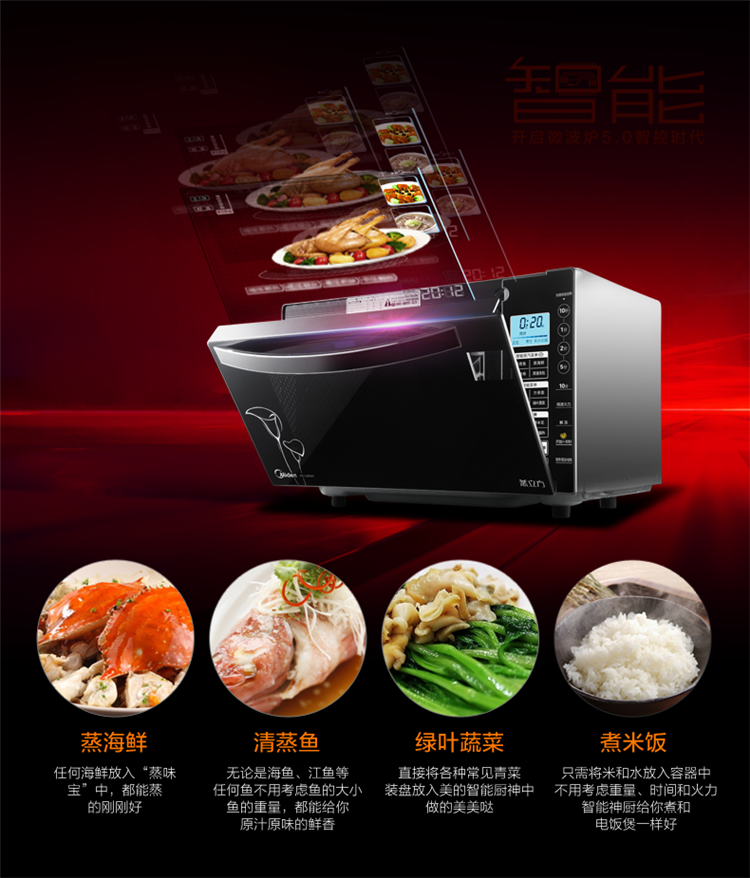 美的（Midea）X3-L232A微波炉23L 