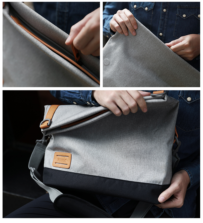 vanwalk 斜挎包男包单肩包休闲运动邮差包 英伦风多功能男士通勤商务