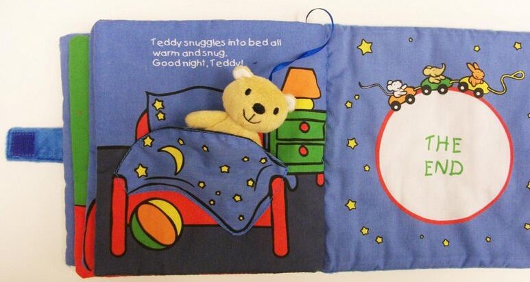 晚安 泰迪!儿童布书 good night, teddy 英文原版 布书早教 婴儿