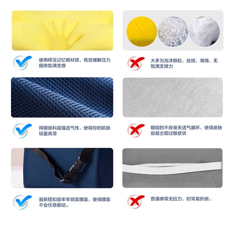 【YANA】办公室慢回弹记忆靠垫 舒适护腰靠枕 太空记忆棉 抱枕靠垫 咖啡色 34x35cm