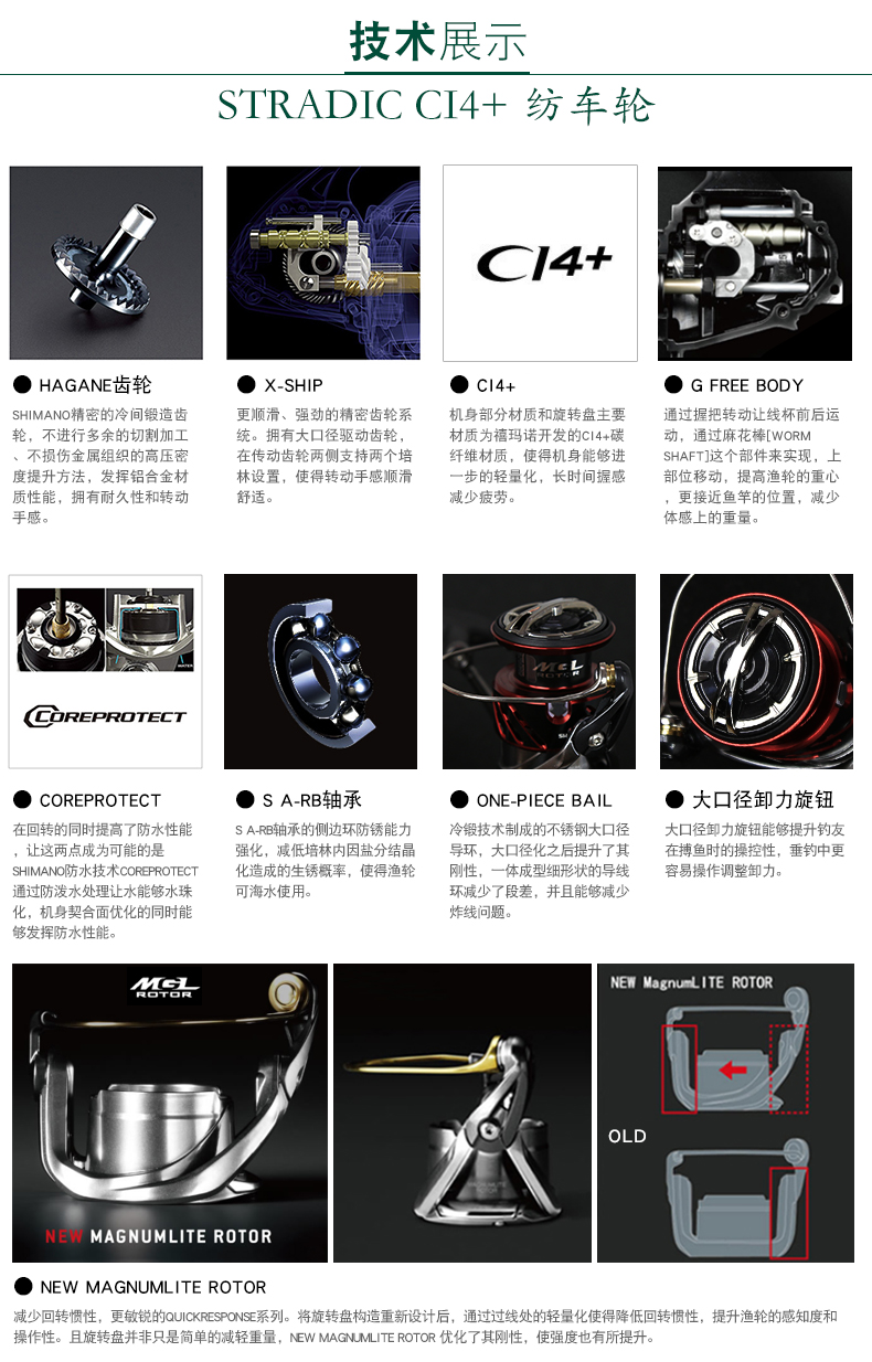 shimano /禧玛诺 纺车轮 stradic ci4  路亚海钓用纺车轮可海水用