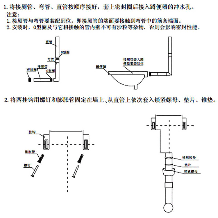 泓派卫浴蹲便器整套装含水箱陶瓷大便器蹲厕蹲坑蹲便池薄带存水弯高度