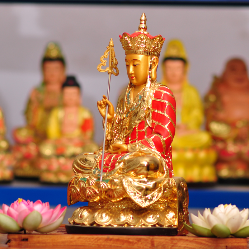 华音殿 地藏王菩萨16寸镀金南无地藏菩萨九华山大愿本愿菩萨寺庙店铺