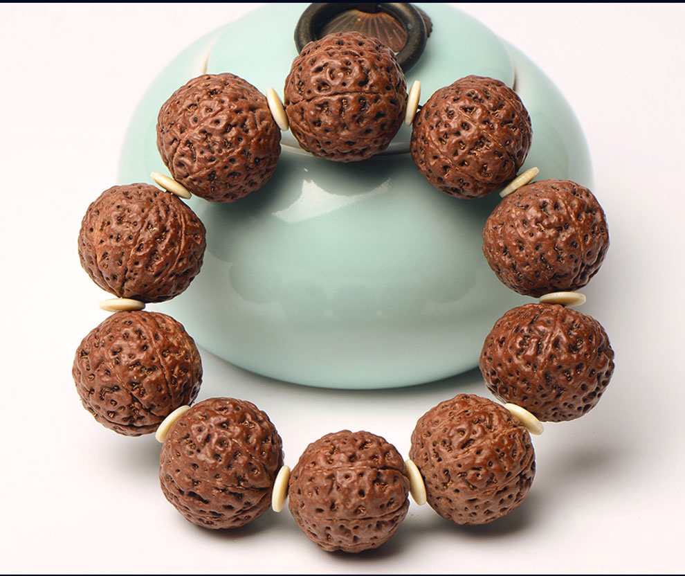 印尼爆肉八瓣大金刚菩提子手串男士8瓣满肉菩提子原籽佛珠手链男女